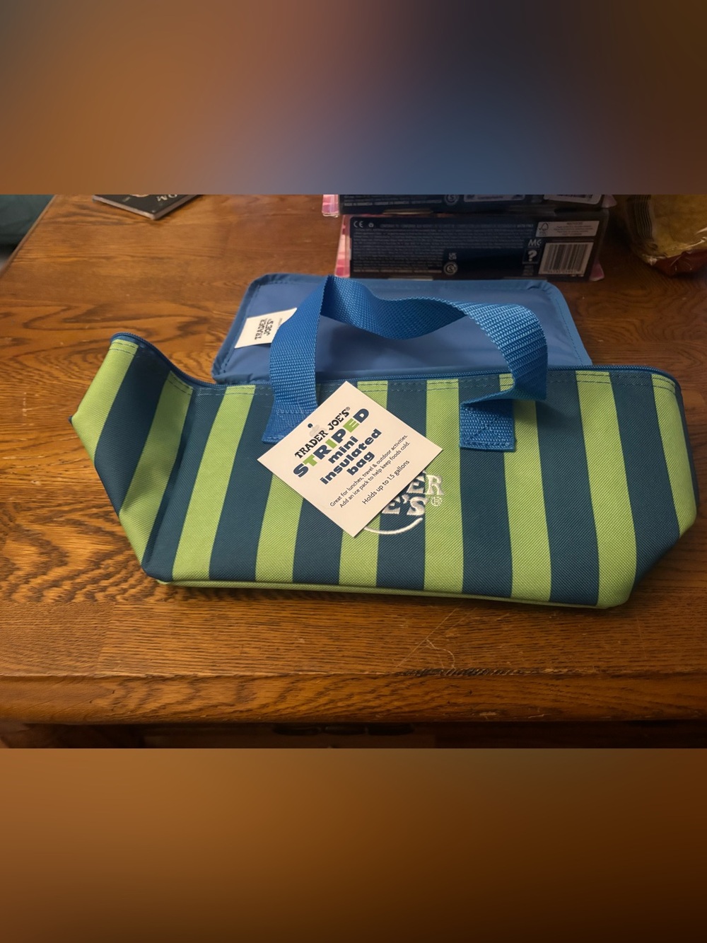 Trader Joe’s mini striped lunch bag nwt
